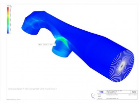 FEM of piping section with deformation and stress analysis using ROHR2fesu